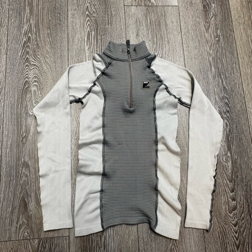 Lets Frans Shelly thermal knit Quarter Zip Women's Top - Picture 3 of 10